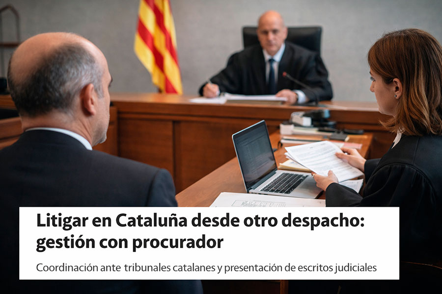 Litigar en Cataluña desde otro despacho: aspectos prácticos de la representación procesal y gestión con procurador